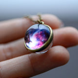 Nebula Galaxy Double Sided Pendant Necklace